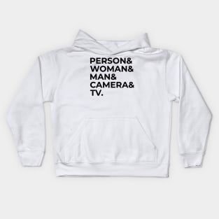 person woman man camera tv Kids Hoodie